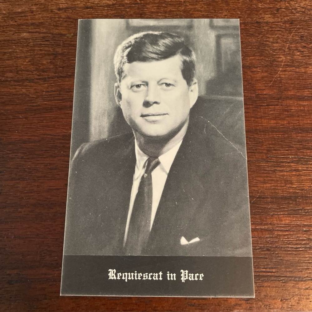 Original President John F Kennedy RARE “Requiescat In Pace” Funeral Prayer Card